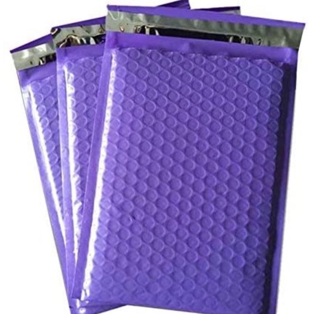 10cts XL Purple poly bubble mailers (10.5” x 16”)